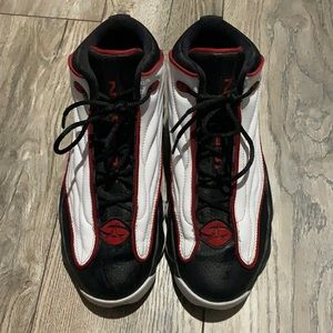 Selling black, red and white Jordan’s.